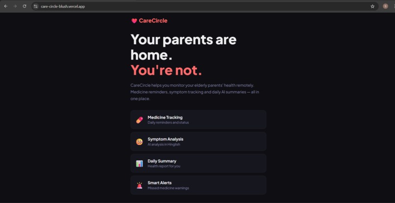 CareCircle — AI Caregiver for Elderly Parents – screenshot 1