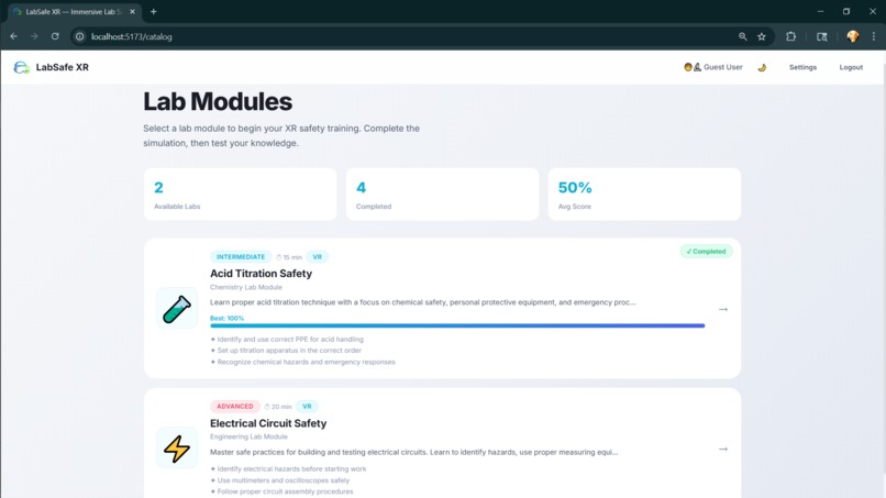 LabSafe XR – screenshot 1