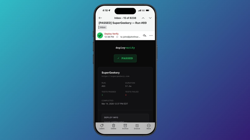 Deploy Verify – screenshot 7