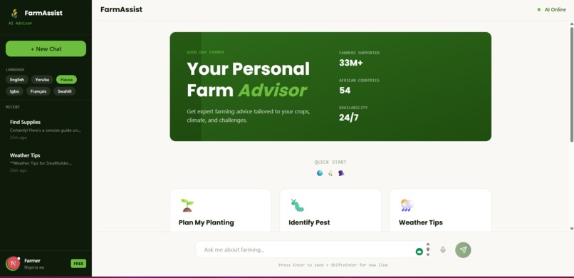FarmAssist - AI Farm Advisor for African Farmers – screenshot 1