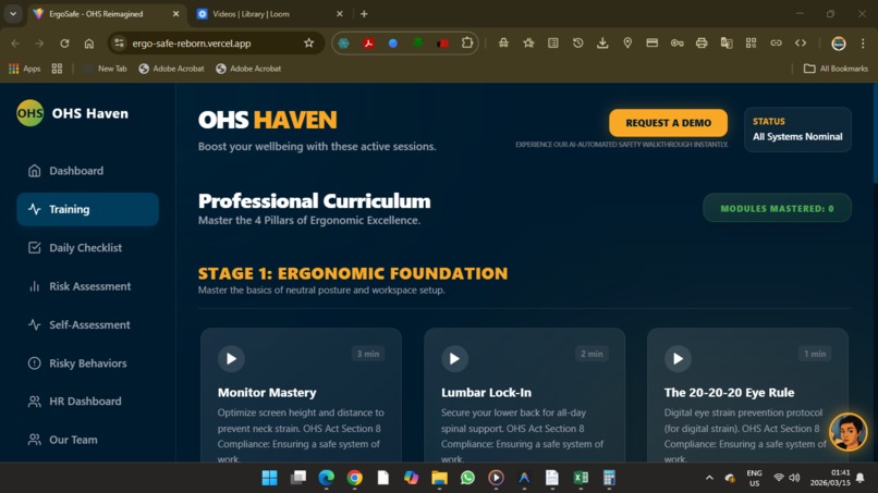 ErgoSafe Reborn: GEAR-Verified Visual OHS Intelligence – screenshot 1