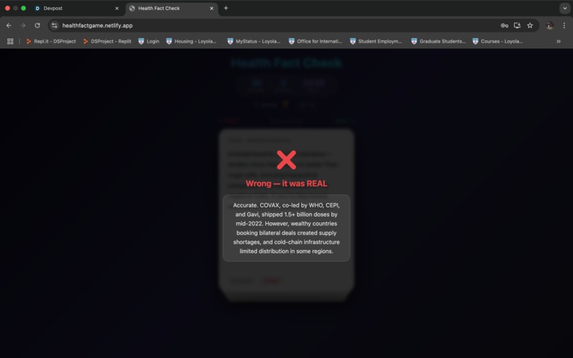 Health Fact Game – screenshot 3