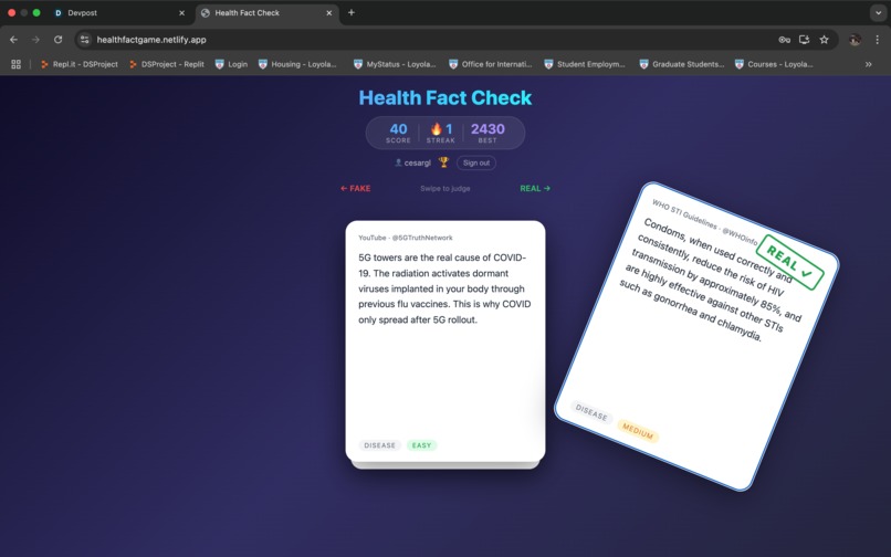 Health Fact Game – screenshot 5