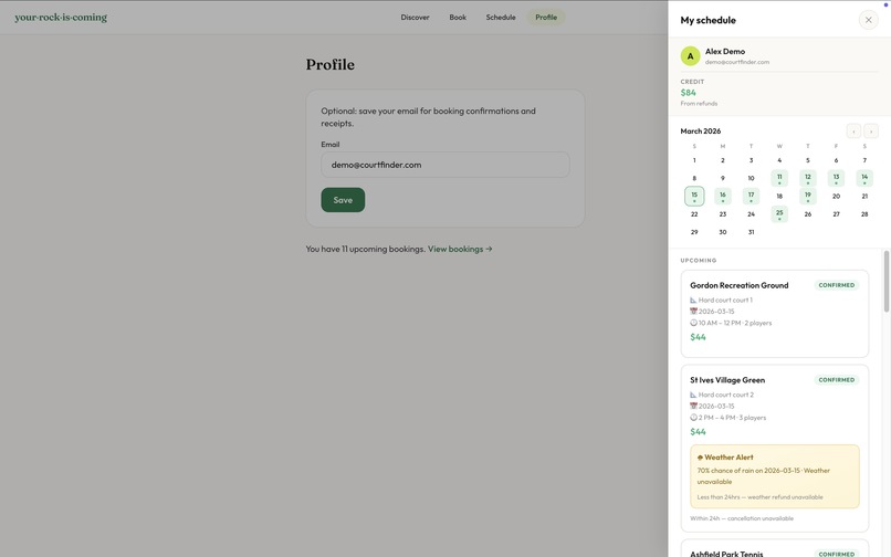 your·rock·is·coming — Sydney Tennis Platform – screenshot 4