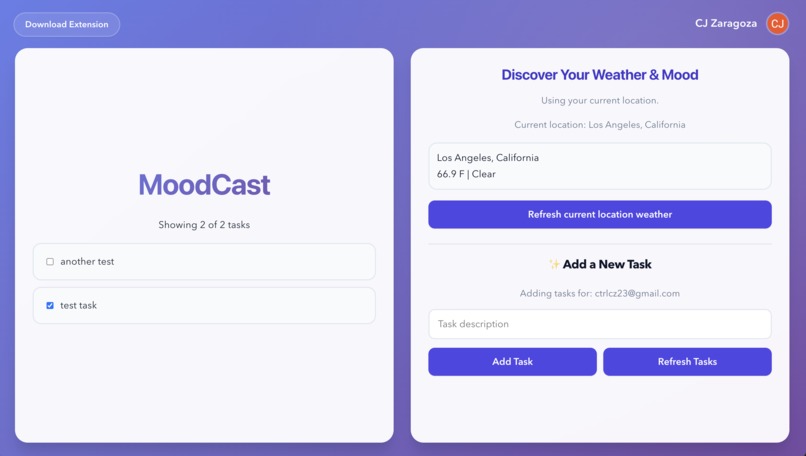 MoodCast – screenshot 2