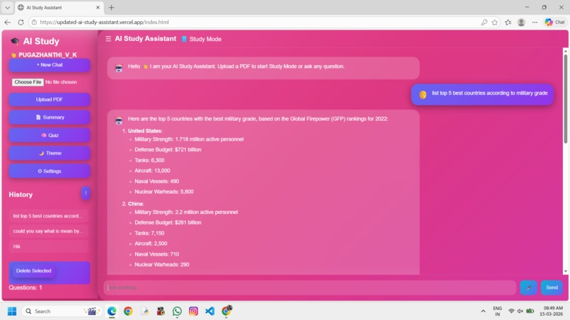 AI_STUDY_ASSISTANT  – screenshot 5