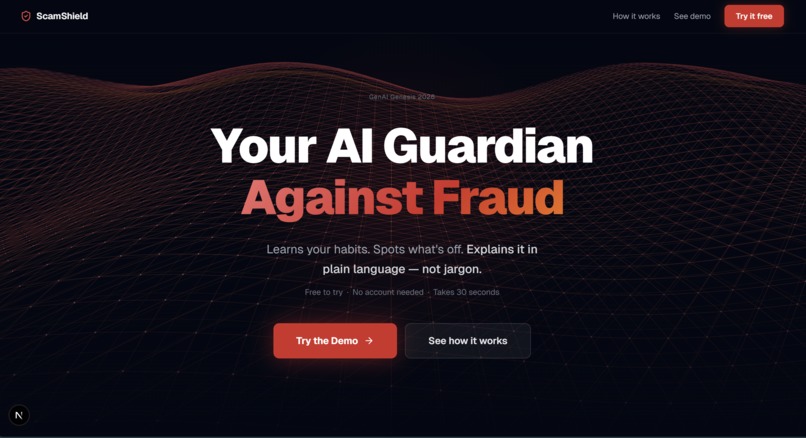 ScamShield: AI Personal Fraud Guardian – screenshot 1