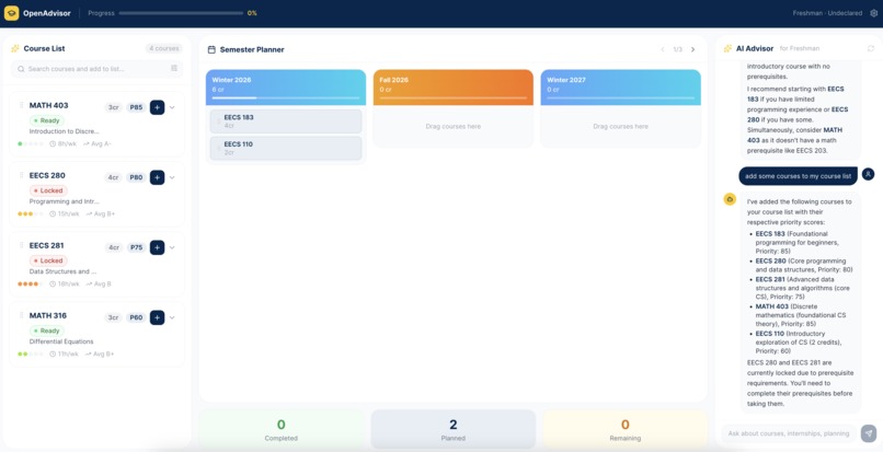 OpenAdvisor – screenshot 4