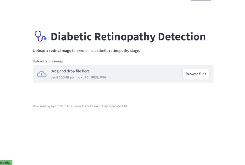 Diabetic Retinopathy Stage Prediction – screenshot 1
