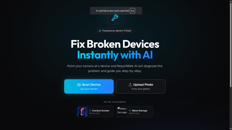 RepairMate AI – AI Technician for Everyday Devices – screenshot 1