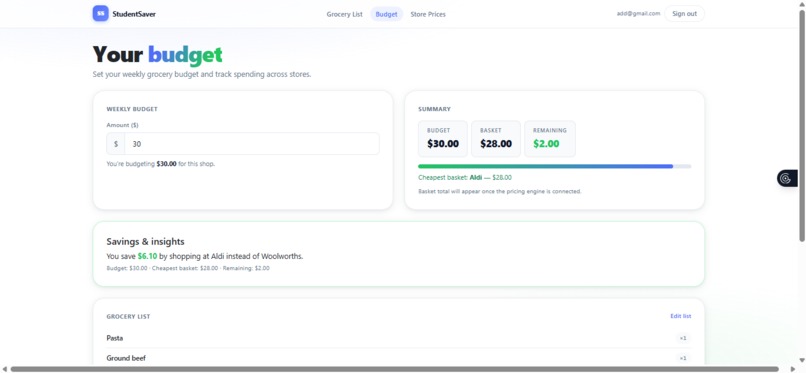 StudentSaver – screenshot 2