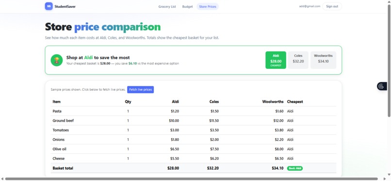 StudentSaver – screenshot 3