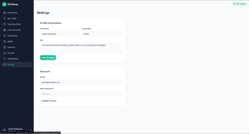 SkillSwap – screenshot 2