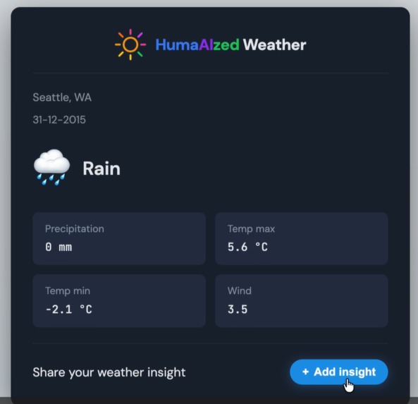HumanAIzed Weather – screenshot 1