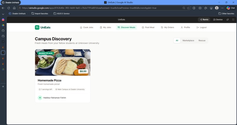 Uni Eats – screenshot 1