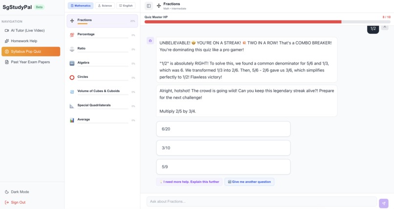 SgStudyPal – screenshot 2