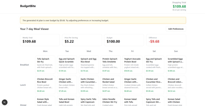 BudgetBite – screenshot 1
