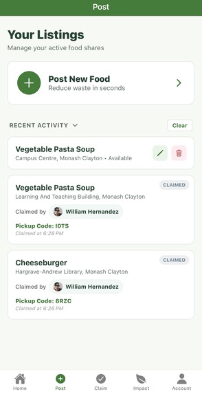 CampusBite – screenshot 2