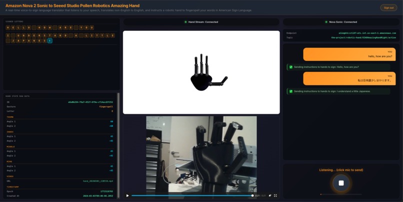 Talk to the Hand-Voice to Robotic Amazing Hand Sign Language – screenshot 2