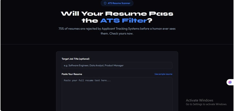 SkillScan — AI Career Gap Analyzer for Students – screenshot 1