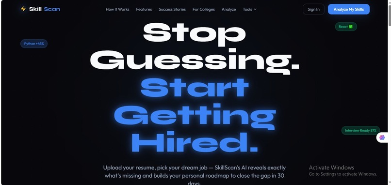 SkillScan — AI Career Gap Analyzer for Students – screenshot 4