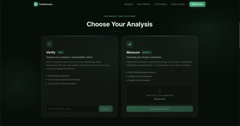 CarbonLens – screenshot 2
