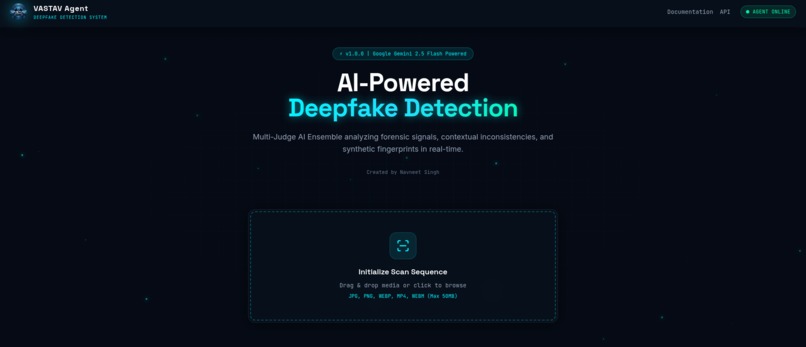  Vastav Agent  6-Judge AI Deepfake Detection System – screenshot 1