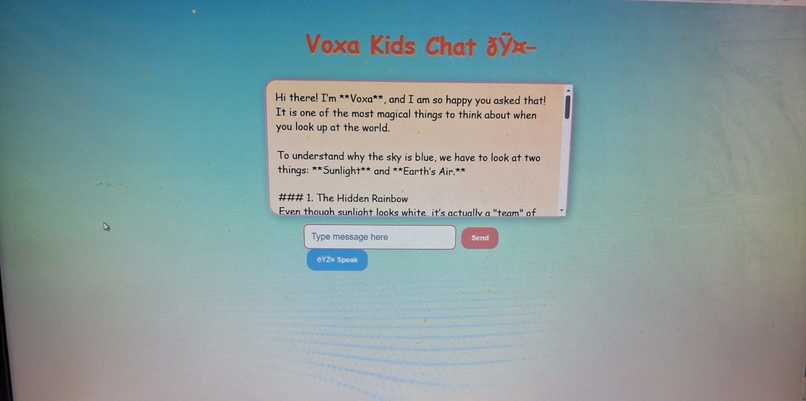 VoxaKids-The AI That Sees, Listens and Teaches – screenshot 2
