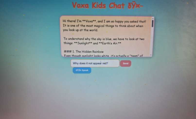 VoxaKids-The AI That Sees, Listens and Teaches – screenshot 4