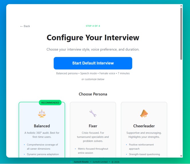 JuntoAI Kinetic: Your Next-Generation CV – screenshot 3