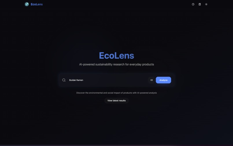 EcoLens – screenshot 1