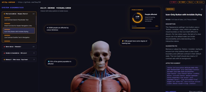 a11y.sense – screenshot 2