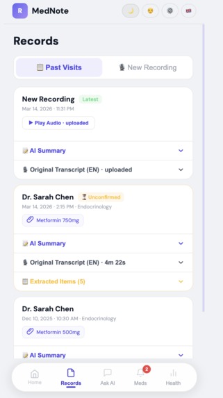 MedNote – screenshot 2