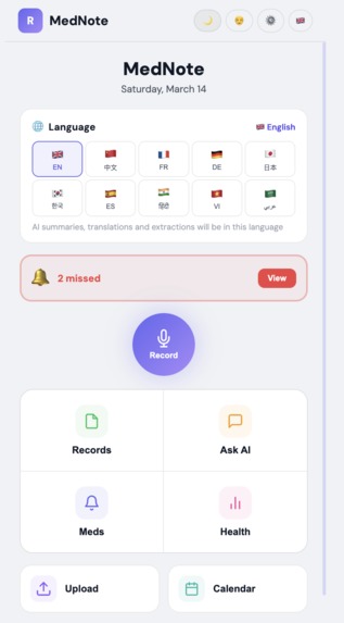 MedNote – screenshot 1