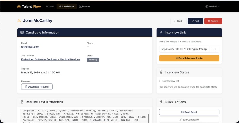 TalentFlow – screenshot 2
