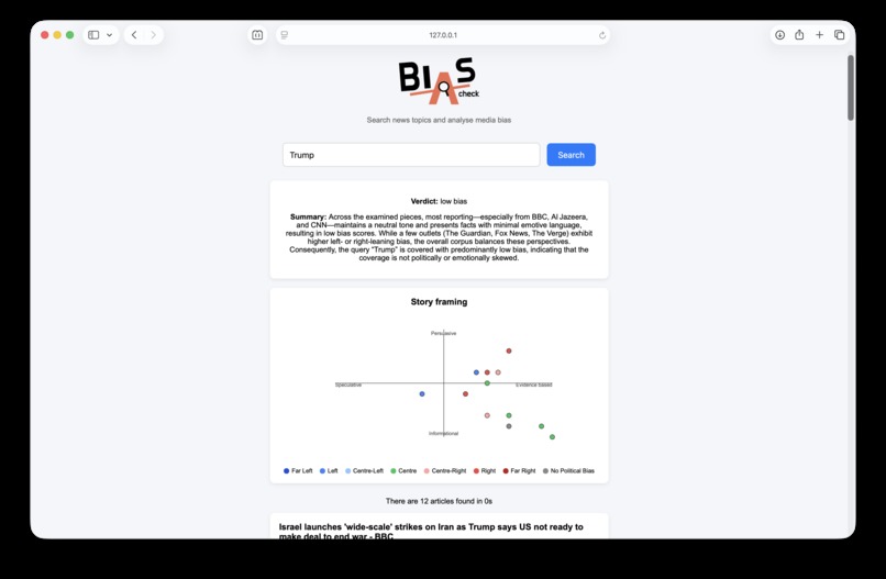 BiasCheck – screenshot 2