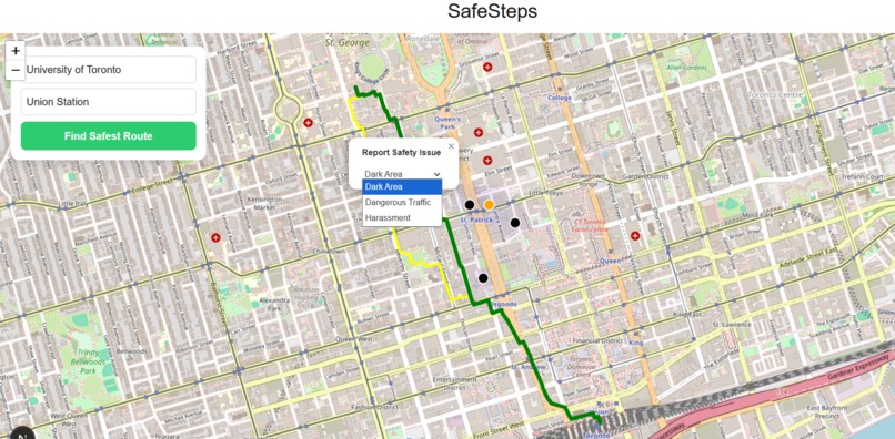 SafeSteps – screenshot 2