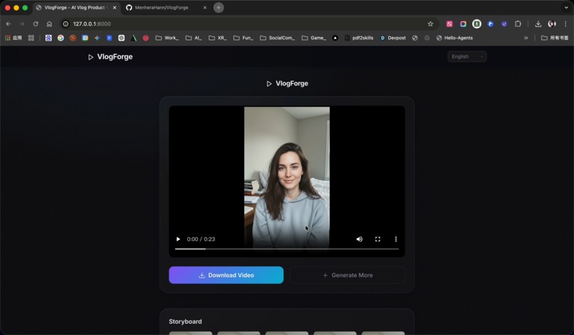 VlogForge – screenshot 1