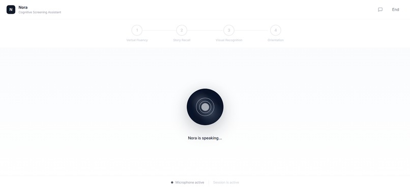 Nöra – Multimodal AI Cognitive Screening Agent – screenshot 3