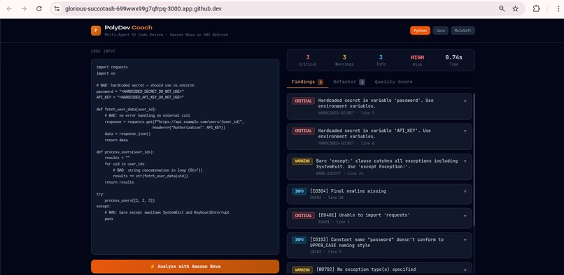 polydev-coach – screenshot 1