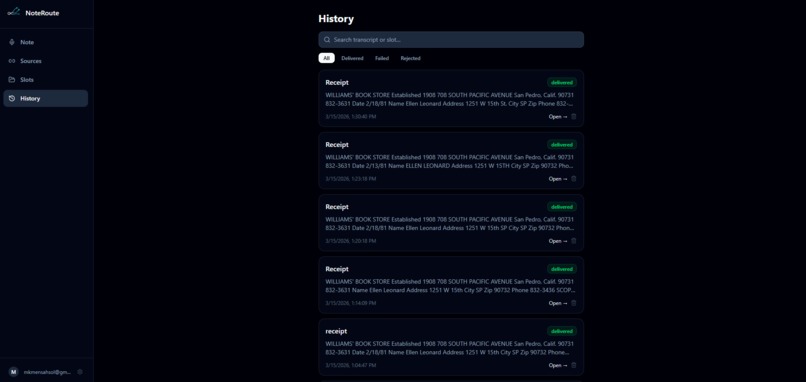 NoteRoute: Say it. Snap it. Route it. – screenshot 1