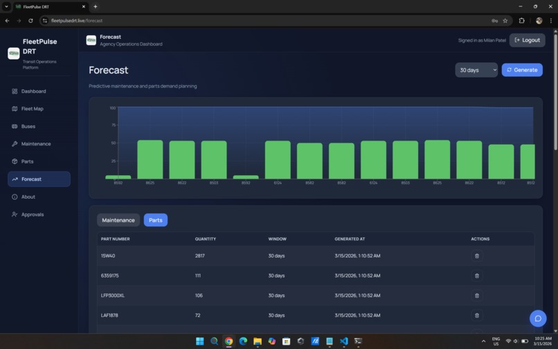 FleetPulseDRT - Transit Operations Platform – screenshot 6
