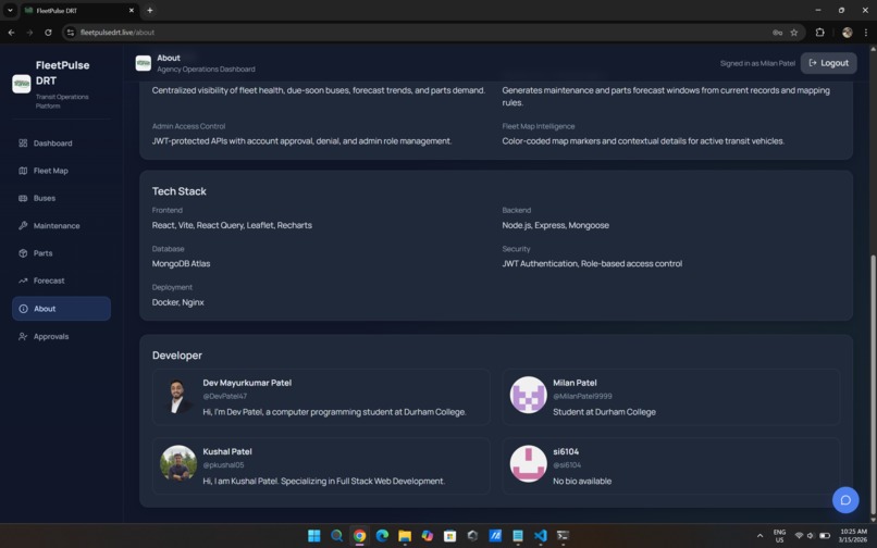 FleetPulseDRT - Transit Operations Platform – screenshot 7