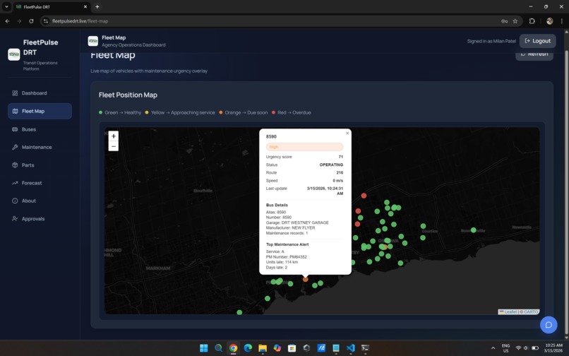 FleetPulseDRT - Transit Operations Platform – screenshot 10