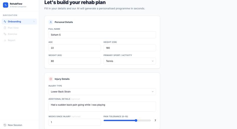 RehabFlow – screenshot 1