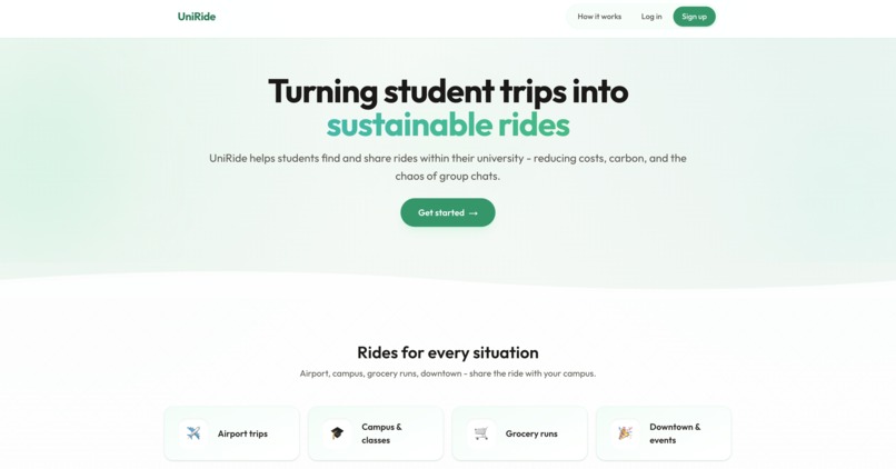 UniRide – screenshot 1