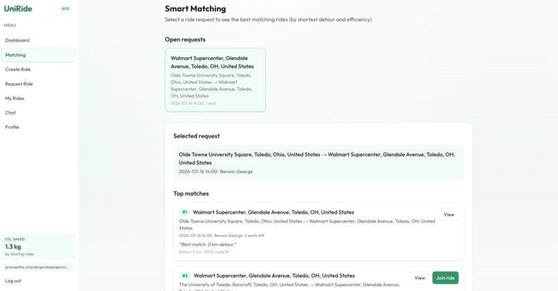 UniRide – screenshot 4
