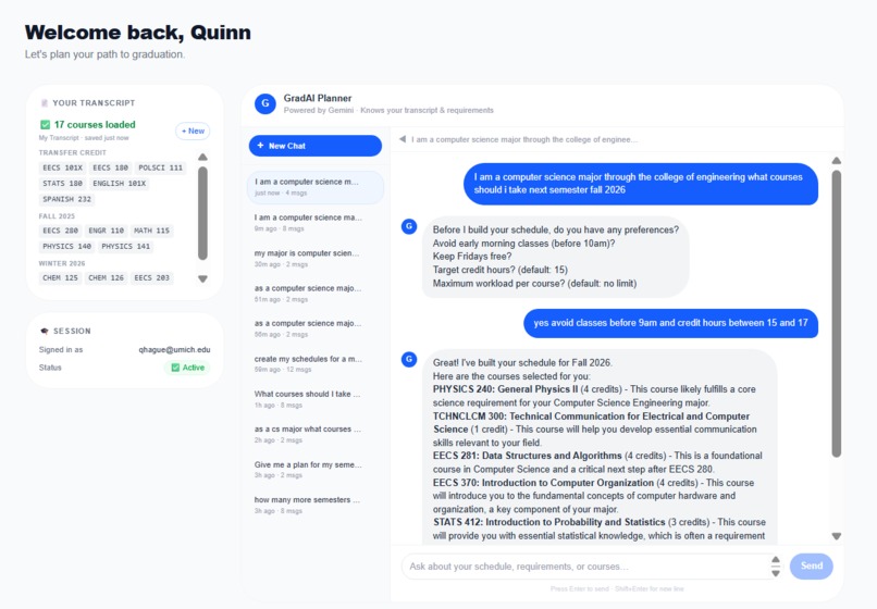 GradAI – screenshot 2
