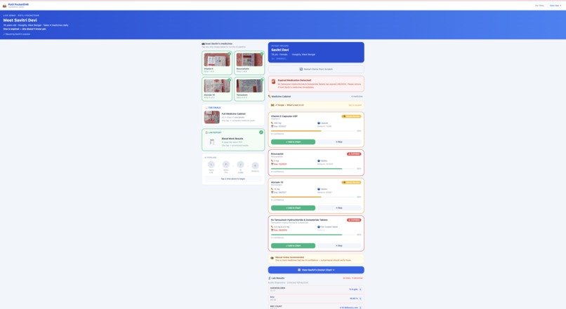 potli-pocketEHR – screenshot 1