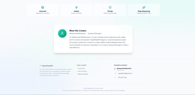 RapidHealthAI – screenshot 2